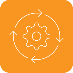 Gear turning icon.