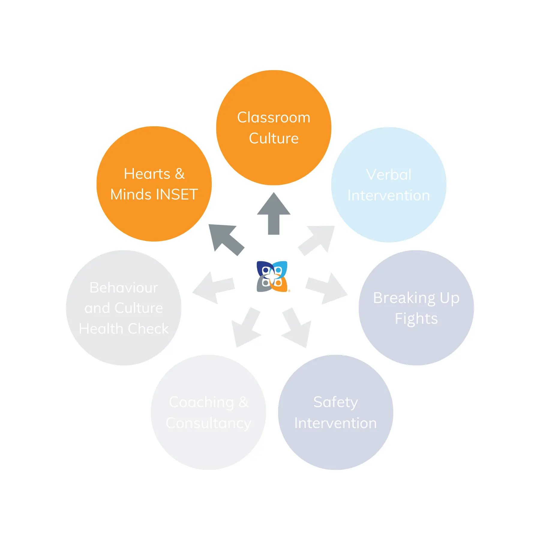 Graphic representation of the CPI Education training programme ecosystem: Behaviour Management INSET
