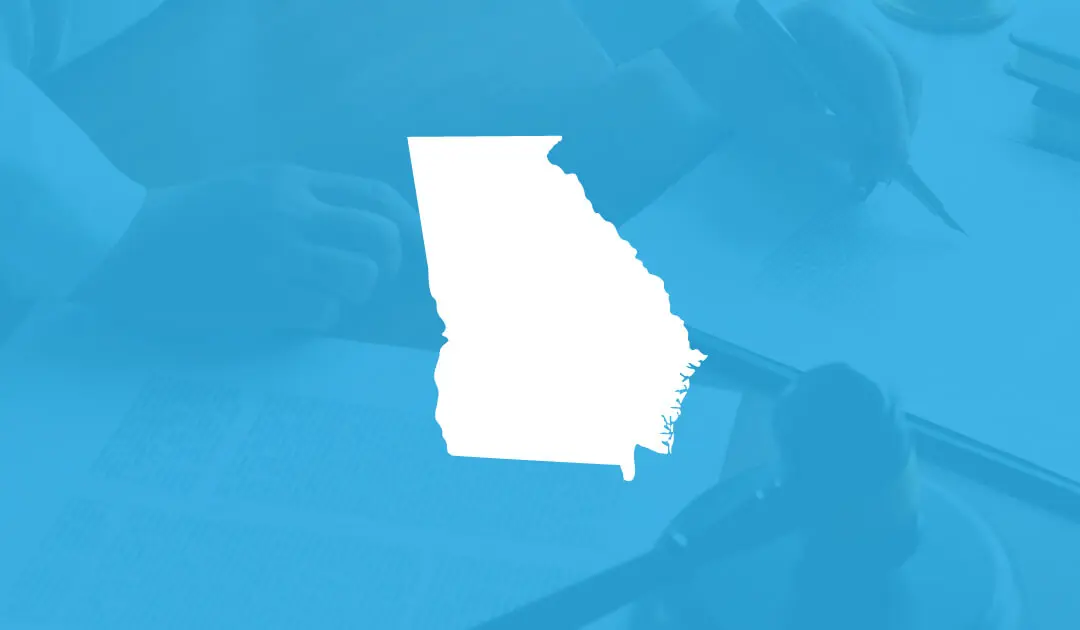 Georgia state image cyan background