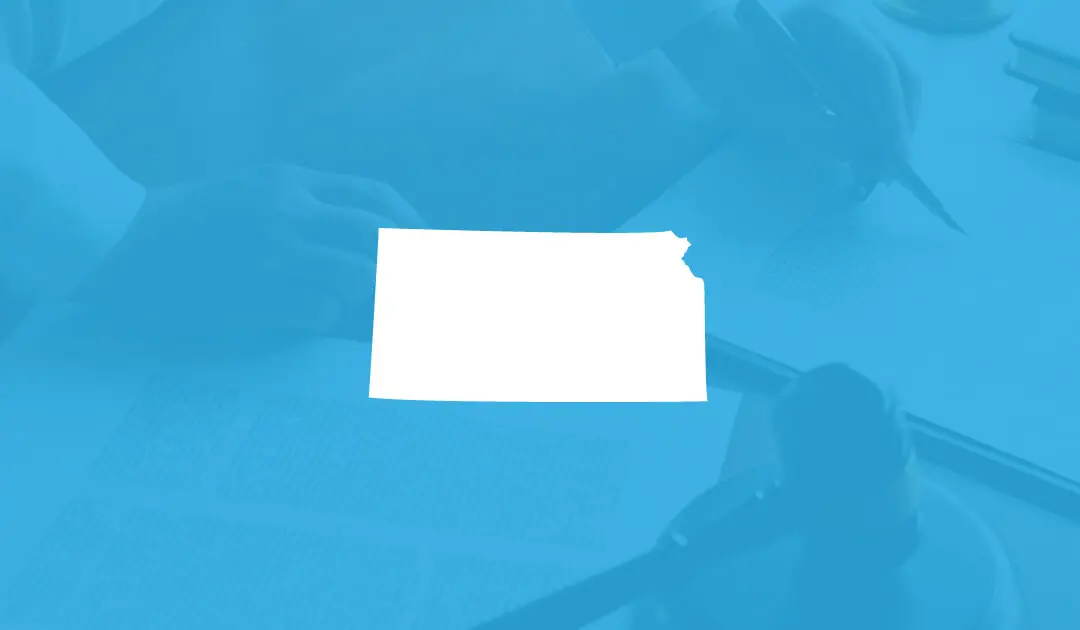Kansas state image cyan background