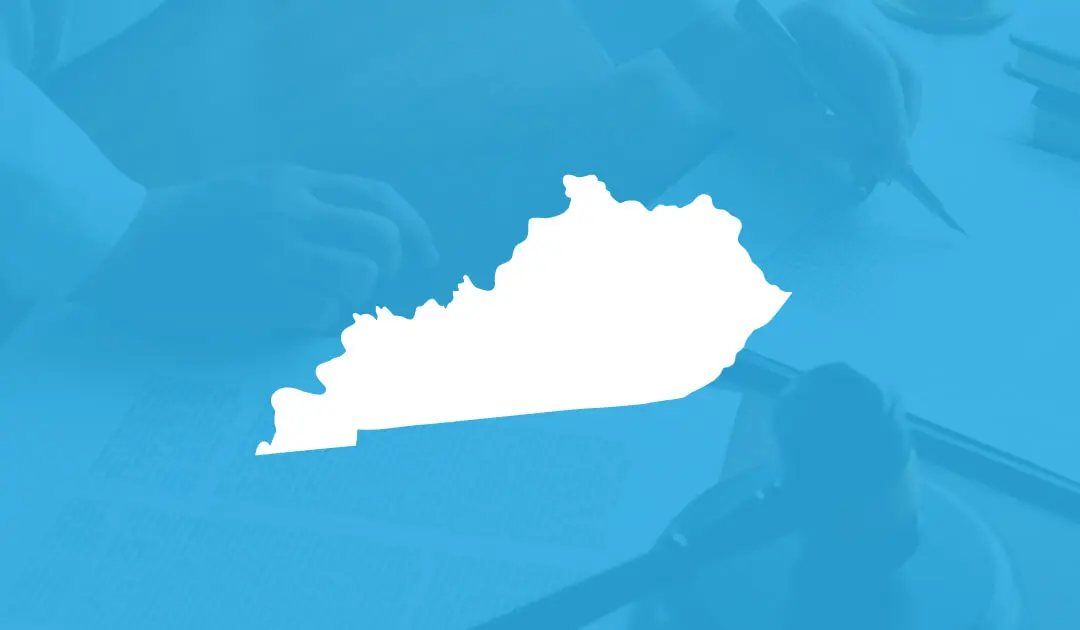 Kentucky state image cyan background