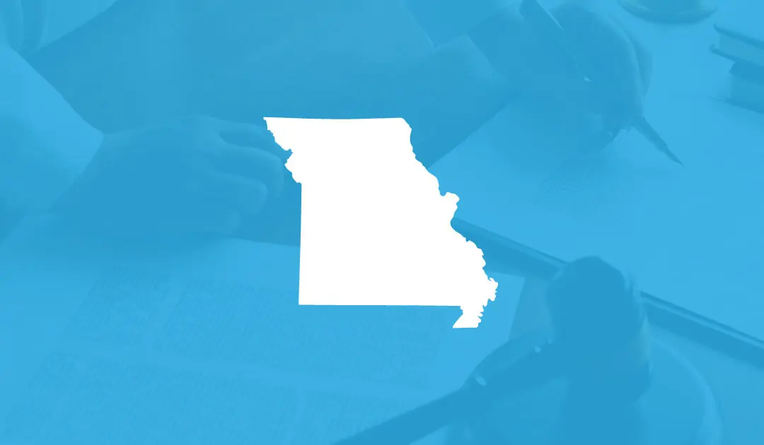 Missouri state image cyan background