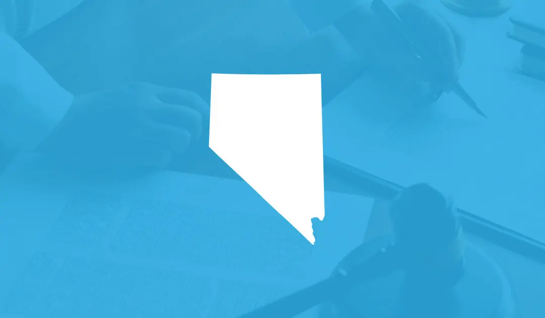 Nevada state image cyan background